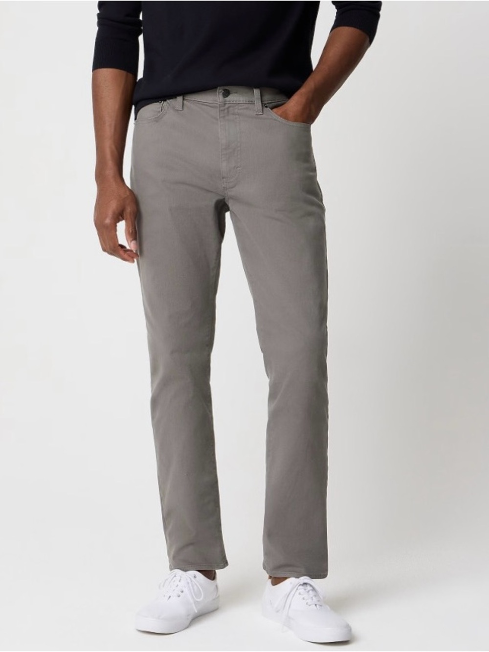 NWT J. Crew Straight-fit Garment-dyed Five-pocket Jean Dusty Charcoal Gray